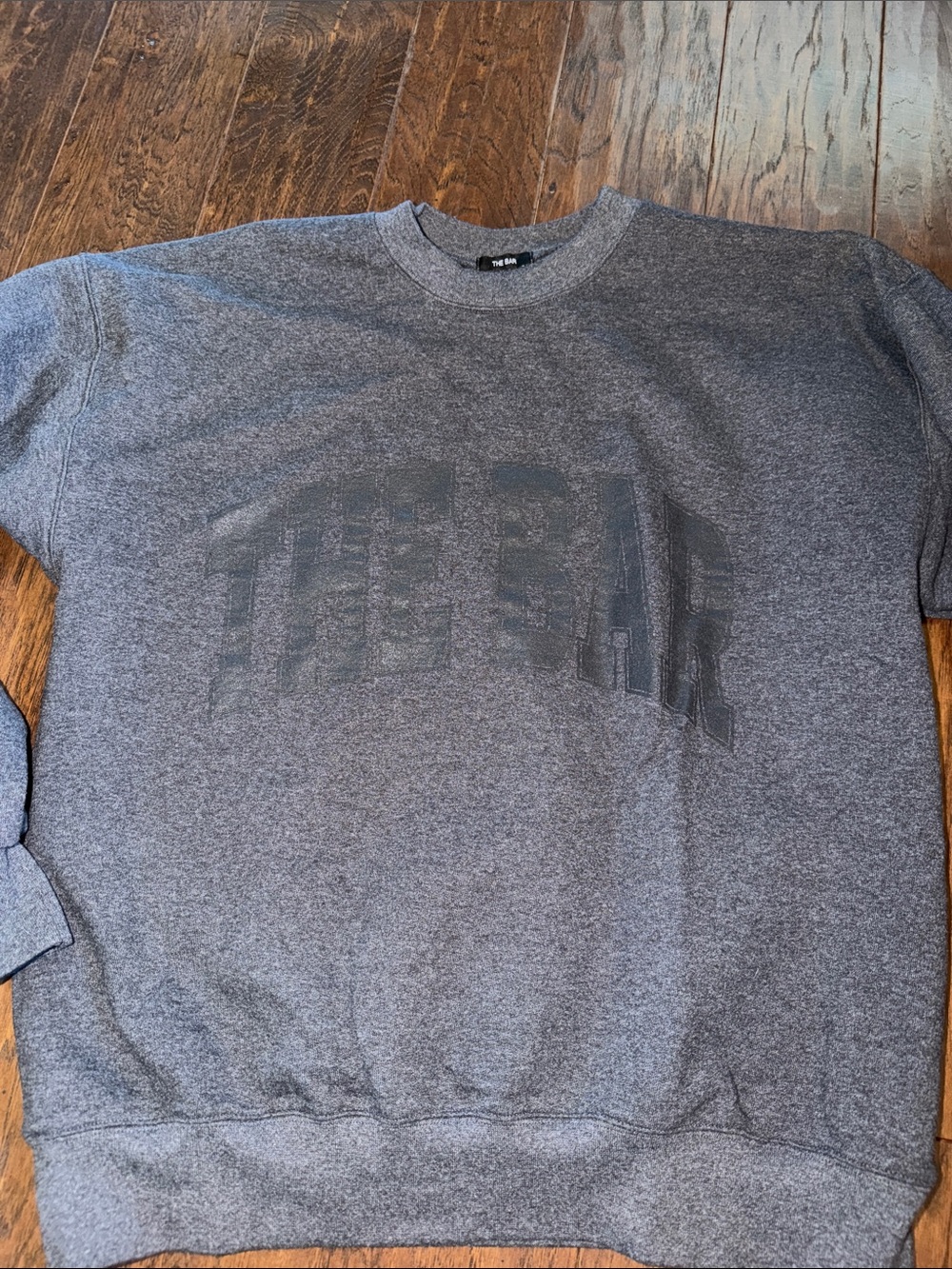 THE BAR Charcoal Gray reversible Crewneck - Picture 3 of 4